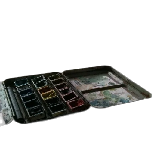 jewelry, watercolor, oil painting, photorealistic, concept art, dark, painting, palette transparent PNG cut-out