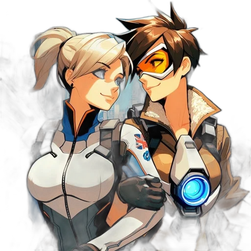 robot, staff, mask, jacket, concept art, pixel art, comic book art, anime transparent PNG cut-out