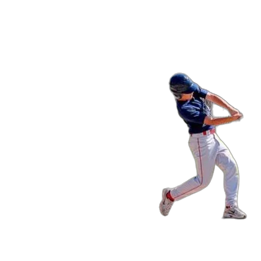3d render, baseball, player, blue, uniform, running, first, base transparent PNG cut-out