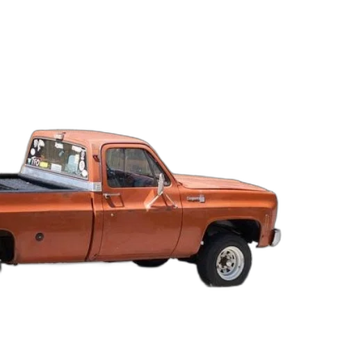 car, weapon, 3d render, photorealistic, concept art, orange, pickup, truck transparent PNG cut-out