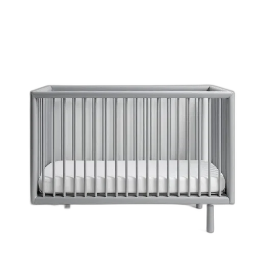 furniture, 3d render, modern, crib, simple, design, featuring, grey transparent PNG cut-out