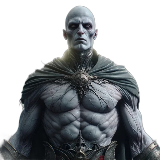 face, creature, concept art, fantasy art, comic book art, photorealistic, dark, muscular transparent PNG cut-out