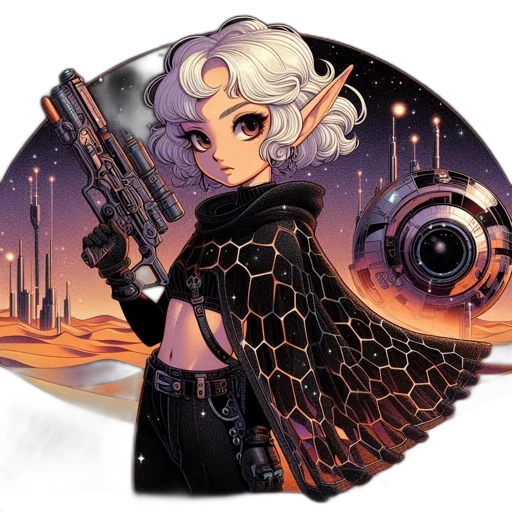 weapon, staff, sword, fantasy art, concept art, cyberpunk, comic book art, outer space transparent PNG cut-out