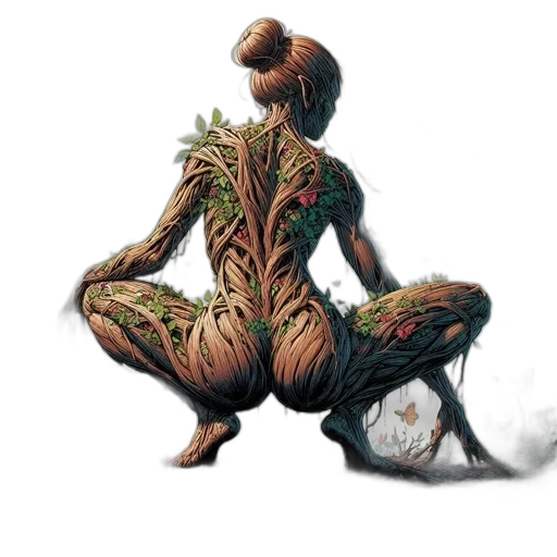 creature, tree, concept art, fantasy art, comic book art, pixel art, forest, fire transparent PNG cut-out