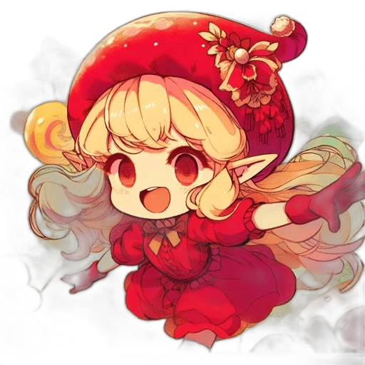 crown, hat, staff, dress, pixel art, watercolor, anime, concept art transparent PNG cut-out