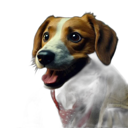 animal, staff, face, photorealistic, oil painting, watercolor, concept art, dog transparent PNG cut-out