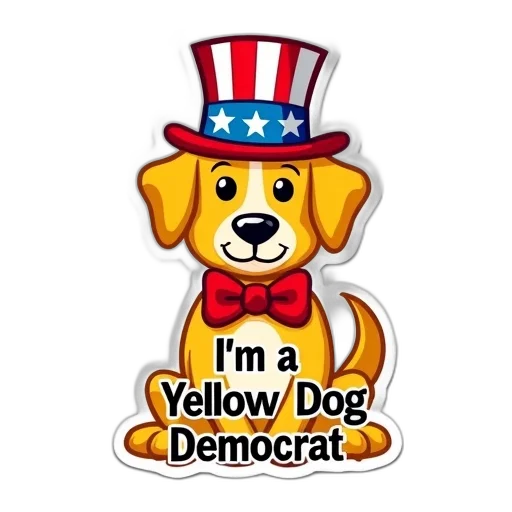 animal, sticker, cartoon, yellow, dog, wearing, red, white transparent PNG cut-out