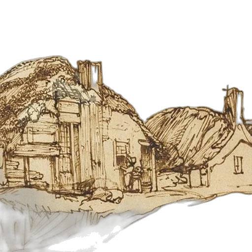 building, concept art, 3d render, photorealistic, fantasy art, city street, rustic, village transparent PNG cut-out