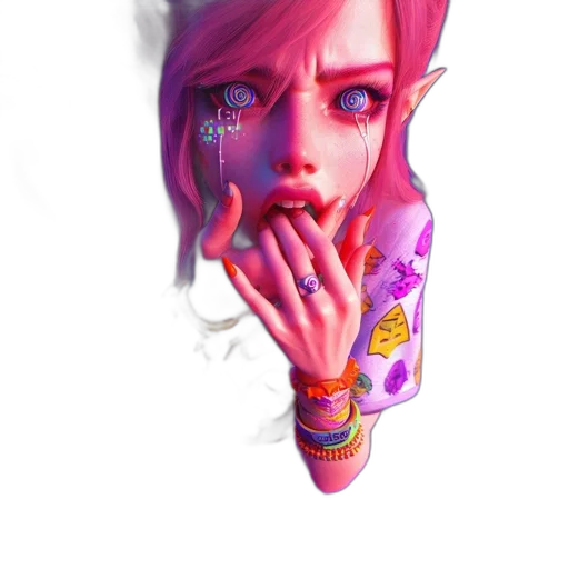 face, mask, jewelry, jacket, fantasy art, concept art, cyberpunk, photorealistic transparent PNG cut-out