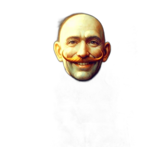 face, mask, staff, robot, photorealistic, 3d render, concept art, oil painting transparent PNG cut-out
