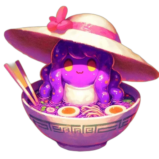 hat, food, jewelry, staff, vaporwave, concept art, 3d render, pixel art transparent PNG cut-out