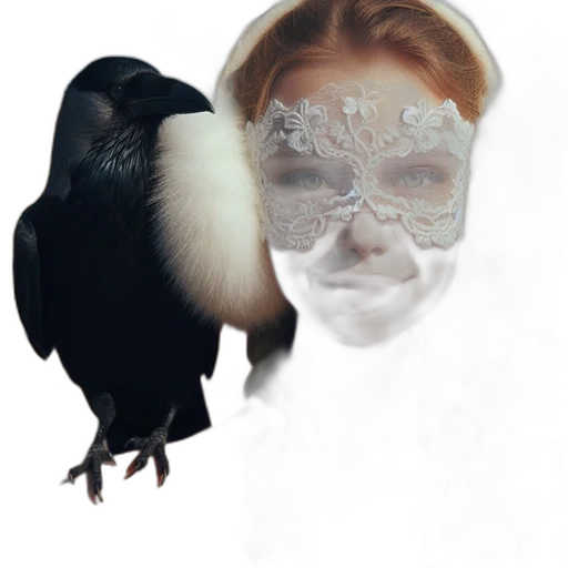 mask, animal, face, creature, photorealistic, concept art, vaporwave, 3d render transparent PNG cut-out