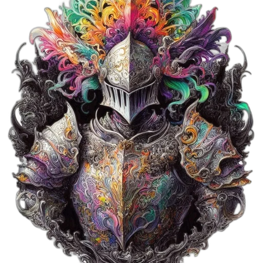 mask, crown, dragon, face, fantasy art, concept art, cyberpunk, comic book art transparent PNG cut-out
