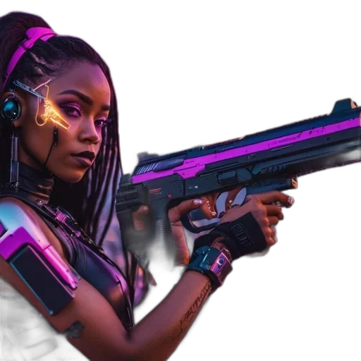 weapon, staff, concept art, cyberpunk, fantasy art, pixel art, neon lights, neon transparent PNG cut-out