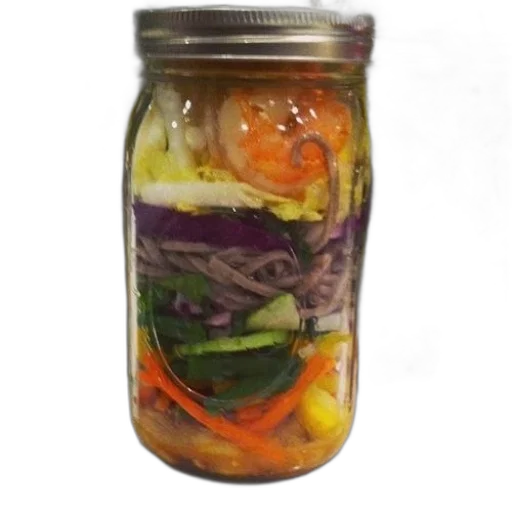 food, bottle, row, mason, jars, filled, colorful, vegetables transparent PNG cut-out