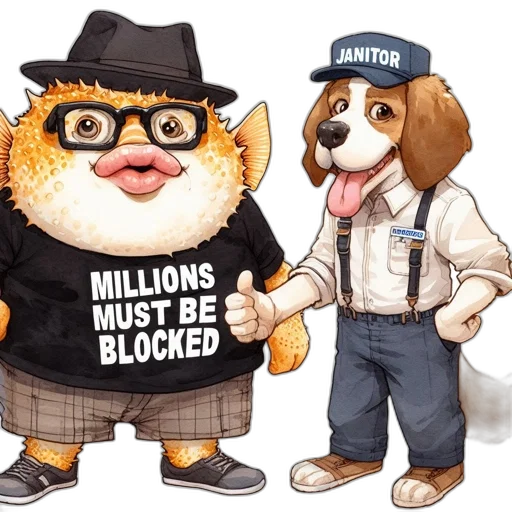 jacket, cartoon, concept art, two, animated, characters, orange, creature transparent PNG cut-out
