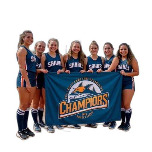 lady, sharks, girls, softball transparent PNG cut-out