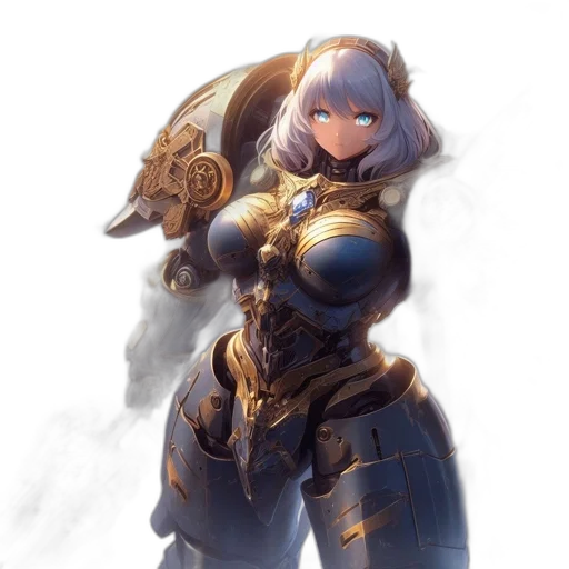 weapon, sword, robot, staff, fantasy art, concept art, anime, comic book art transparent PNG cut-out