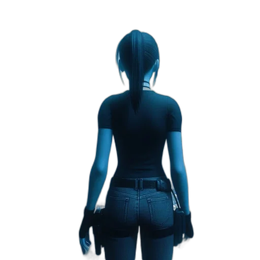 dress, robot, jacket, creature, concept art, 3d render, cyberpunk, pixel art transparent PNG cut-out
