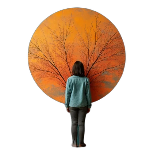 tree, jacket, umbrella, staff transparent PNG cut-out