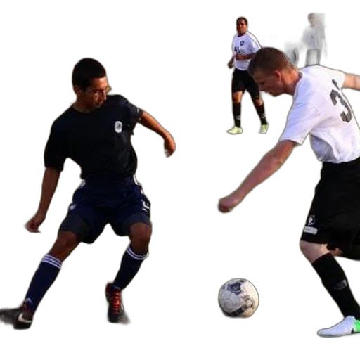 two, soccer, players, action, field, one, wearing, dark transparent PNG cut-out
