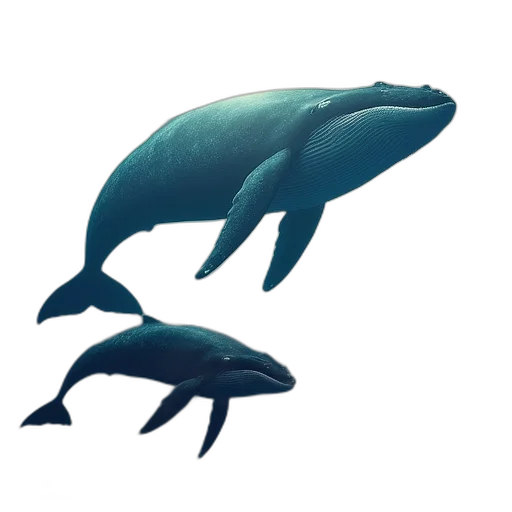 animal, creature, concept art, 3d render, pixel art, vaporwave, underwater, blue transparent PNG cut-out