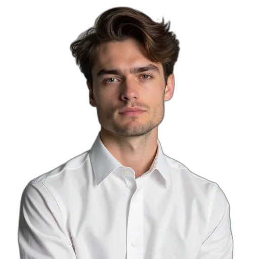 staff, face, jacket, hair transparent PNG cut-out