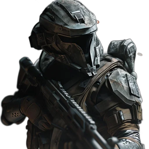 robot, weapon, concept art, 3d render, fantasy art, photorealistic, dark, earth tones transparent PNG cut-out