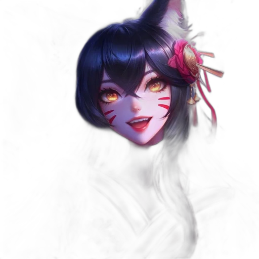 mask, face, creature, staff, anime, fantasy art, concept art, watercolor transparent PNG cut-out