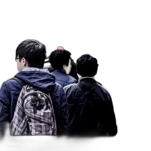 jacket, mask, 3d render, concept art, photorealistic, pixel art, three, individuals transparent PNG cut-out