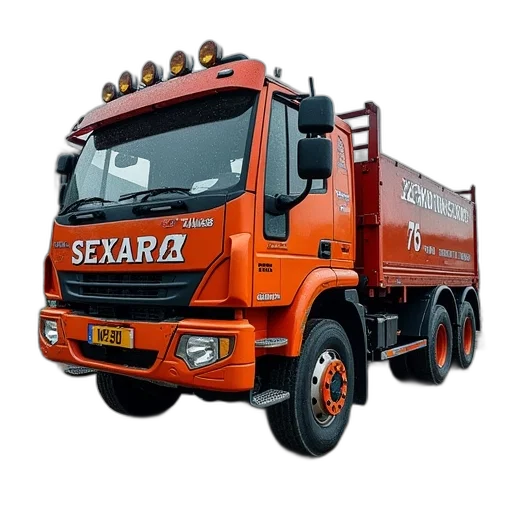 3d render, photorealistic, action, truck transparent PNG cut-out