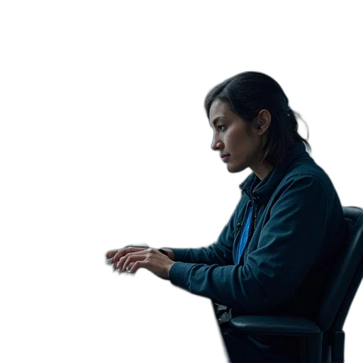 jacket, staff, robot, face transparent PNG cut-out