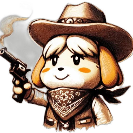 weapon, staff, hat, animal, pixel art, concept art, cartoon, cheeky transparent PNG cut-out