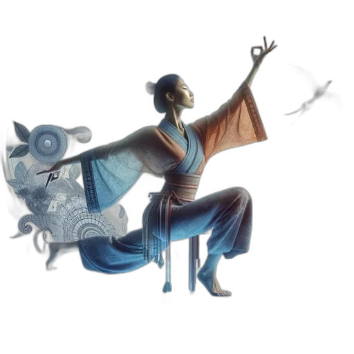 staff, robot, concept art, fantasy art, 3d render, pixel art, blue, woman transparent PNG cut-out