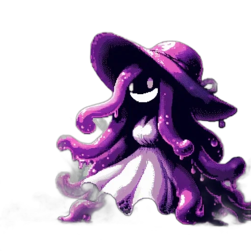 hat, creature, dragon, dress, concept art, fantasy art, watercolor, pixel art transparent PNG cut-out