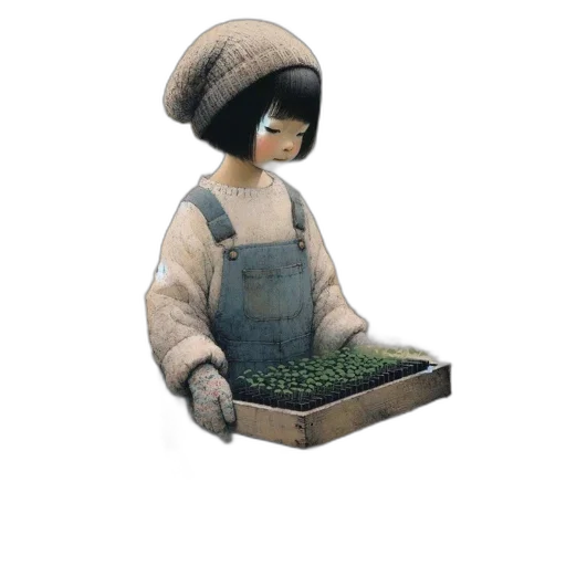 hat, robot, staff, food, 3d render, concept art, photorealistic, oil painting transparent PNG cut-out