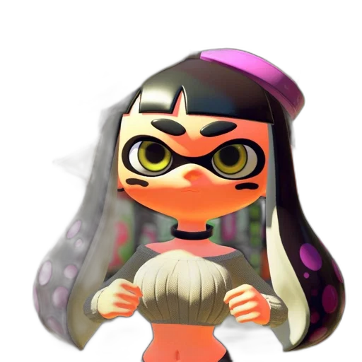 mask, dress, weapon, animal, 3d render, vaporwave, concept art, pixel art transparent PNG cut-out