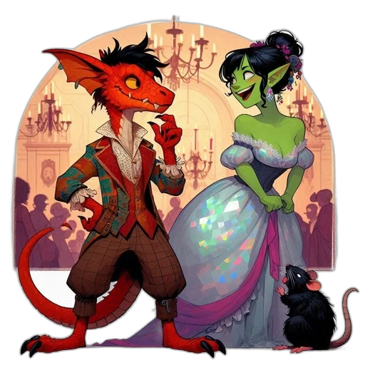 dragon, concept art, fantasy art, comic book art, pixel art, red, dragon-like, creature transparent PNG cut-out