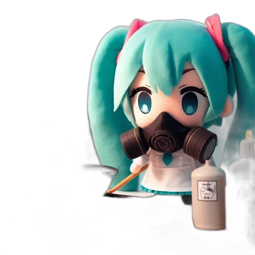 weapon, robot, bottle, creature, 3d render, concept art, anime, vaporwave transparent PNG cut-out