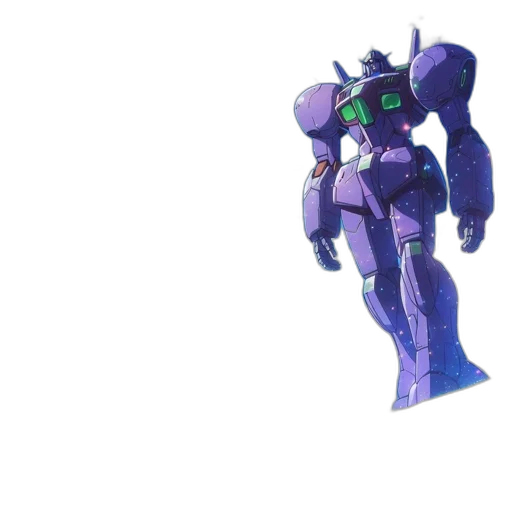 robot, weapon, 3d render, concept art, vaporwave, outer space, blue, pastel transparent PNG cut-out