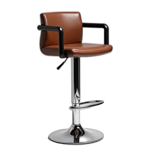 furniture, staff, hair, 3d render, modern, bar, stool, brown transparent PNG cut-out