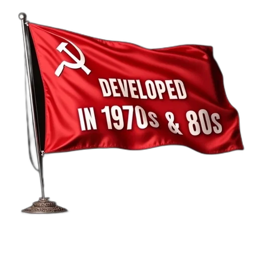 weapon, staff, jacket, umbrella, 3d render, red, flag, hammer transparent PNG cut-out