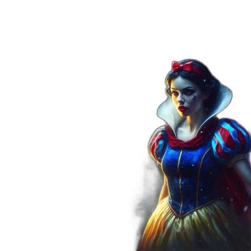 dress, crown, face, concept art, fantasy art, 3d render, oil painting, neon lights transparent PNG cut-out