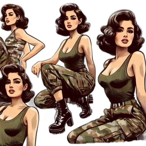 dress, comic book art, concept art, cartoon, fantasy art, earth tones, green, illustrations transparent PNG cut-out