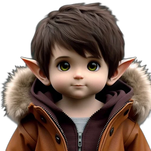 creature, 3d render, concept art, fantasy art, photorealistic, animated, character, elf-like transparent PNG cut-out