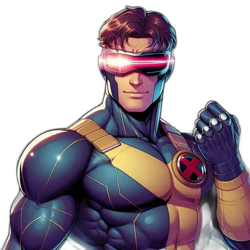mask, robot, staff, comic book art, cyberpunk, concept art, vaporwave, neon transparent PNG cut-out