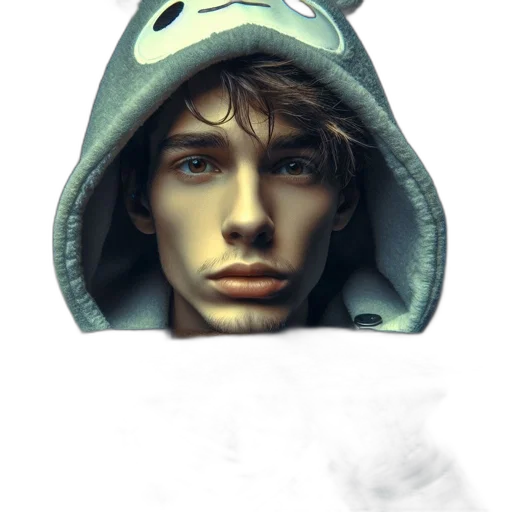 face, hat, mask, jacket, photorealistic, concept art, 3d render, fantasy art transparent PNG cut-out