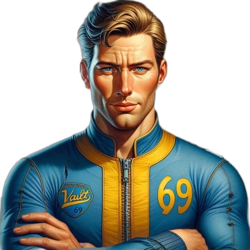 jacket, face, staff, comic book art, concept art, photorealistic, fantasy art, promotional transparent PNG cut-out