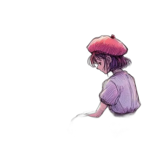 hat, crown, dress, creature, watercolor, concept art, pixel art, anime transparent PNG cut-out
