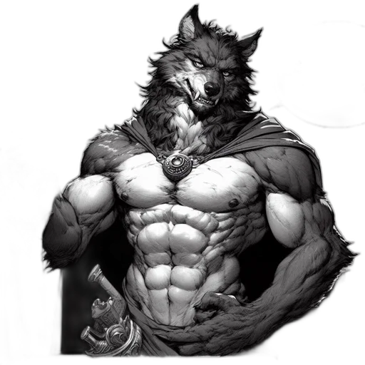 animal, creature, mask, staff, fantasy art, concept art, comic book art, photorealistic transparent PNG cut-out